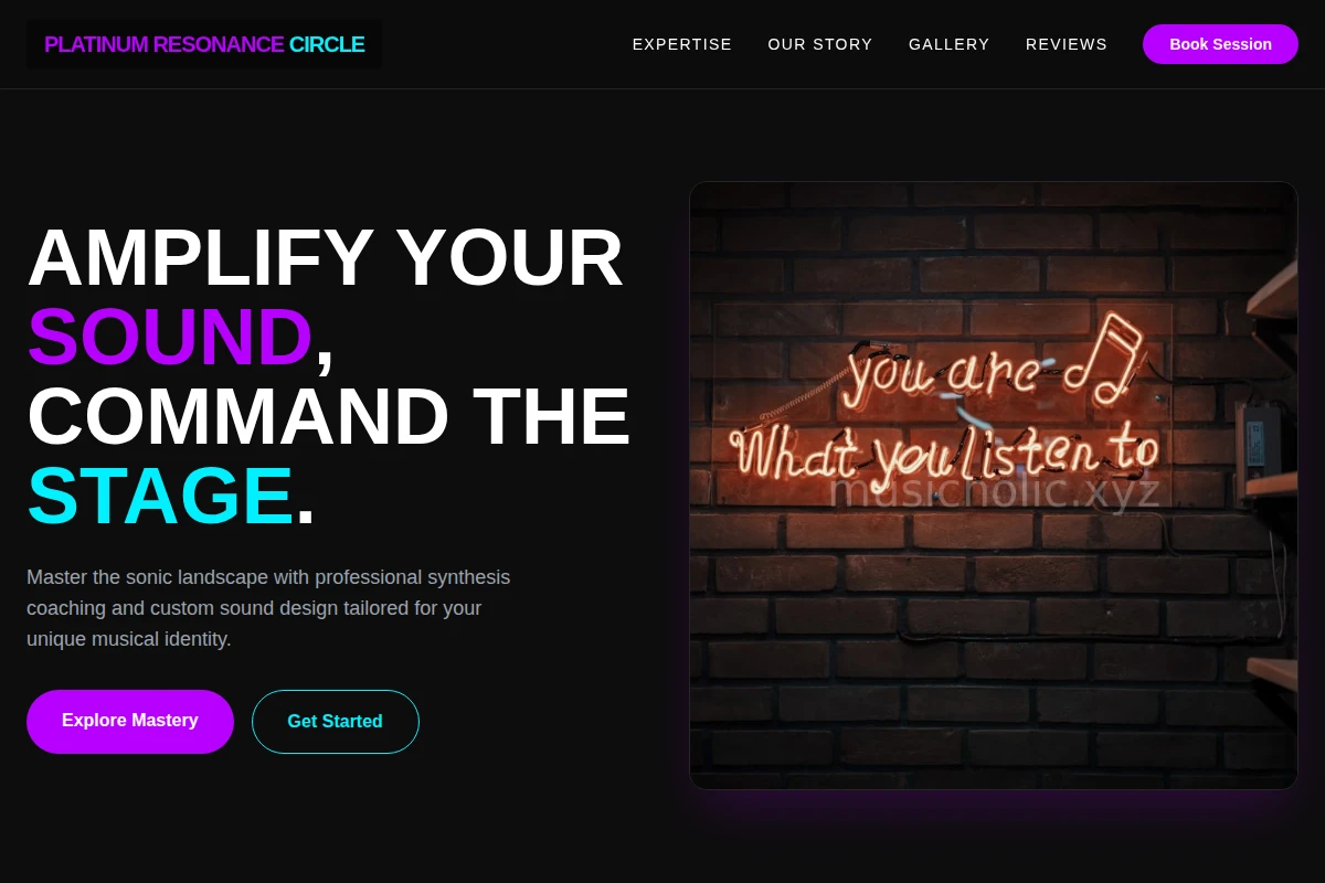 Premium Music Business Website Design